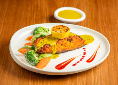 Grilled Salmon/Mash Potatoe